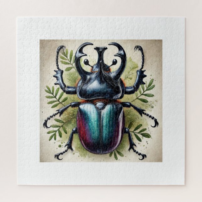 Quebra-cabeça Rhinoceros Beetle 310824IREF209 - Watercolor (Vertical)