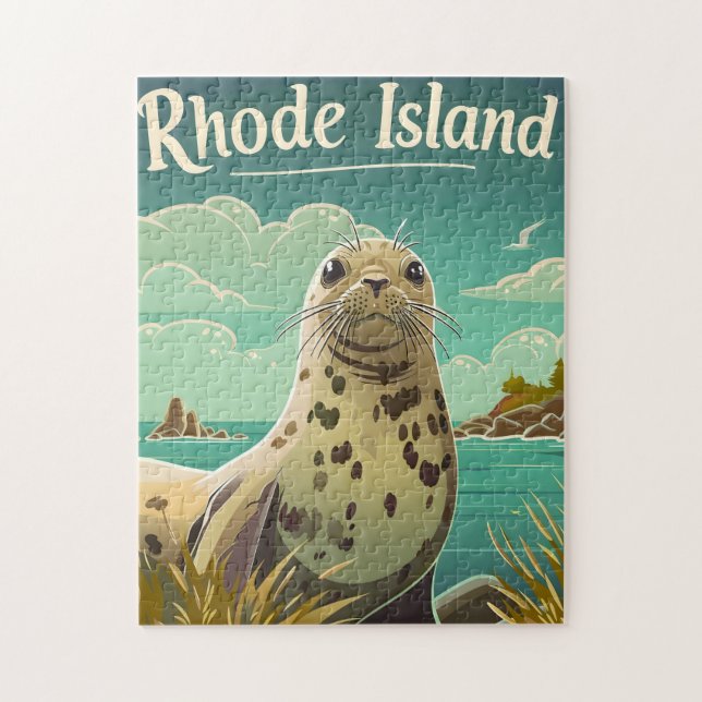 Quebra-cabeça Rhode Island Seal (Vertical)
