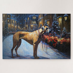 Quebra-cabeça Rhodesian Ridgeback Temporada Festiva de Natal