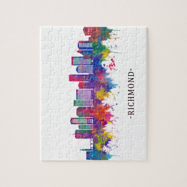 Quebra-cabeça Richmond Virginia Skyline (Vertical)