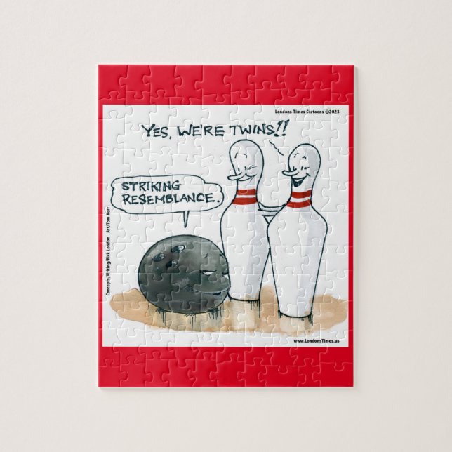 Quebra-cabeça Rick London Bowling Engraçado  (Vertical)