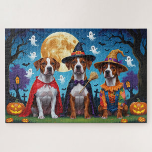 Quebra-cabeça Ridgeback Rhodesian Cães Pumpkin Halloween Engraça