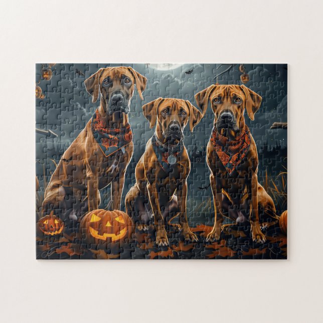 Quebra-cabeça Ridgeback Ridgeback Halloween Spooky (Horizontal)