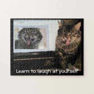Quebra-cabeça Rindo de Gato Rindo de Si