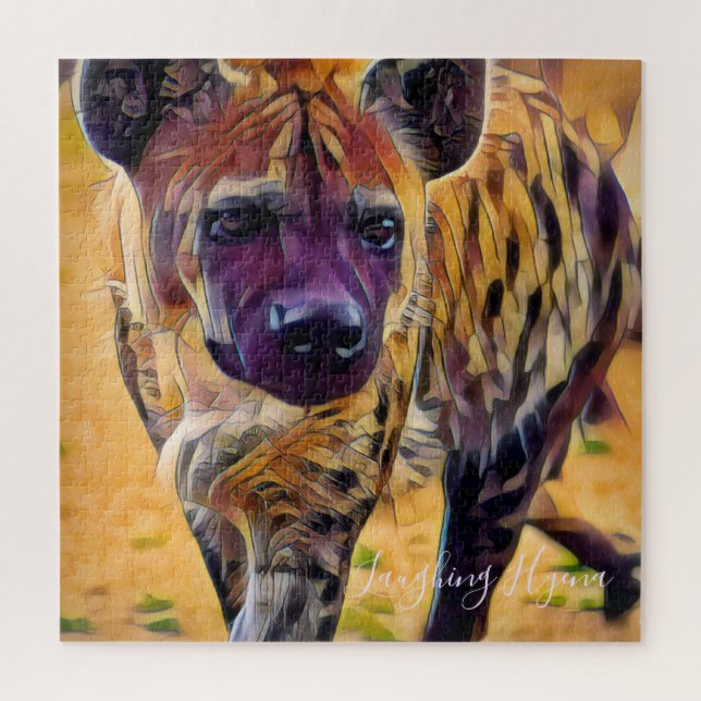Quebra-cabeça Rindo de Hyena [quebra-cabeça do serrote quadrado] (Vertical)
