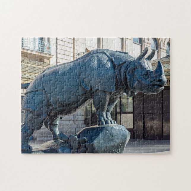 Quebra-cabeça Rinocerontes em frente à musée d'Orsay - Paris (Horizontal)