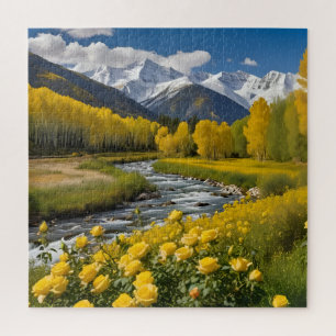 Quebra-cabeça Rio Aspen, Montanhas de Neve Amarelas