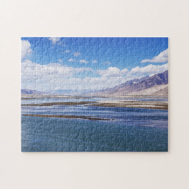 Quebra-cabeça Rio Brahmaputra e paisagem de montanha - Tibete (Horizontal)
