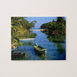 Quebra-cabeça Rio cênico perto de Ocho Rios na Jamaica