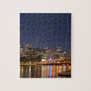 Quebra-cabeça Rio de Melbourne Yarra na noite
