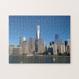 Quebra-cabeça Rio Hudson NYC, Torre da Liberdade Skyline Manhatt