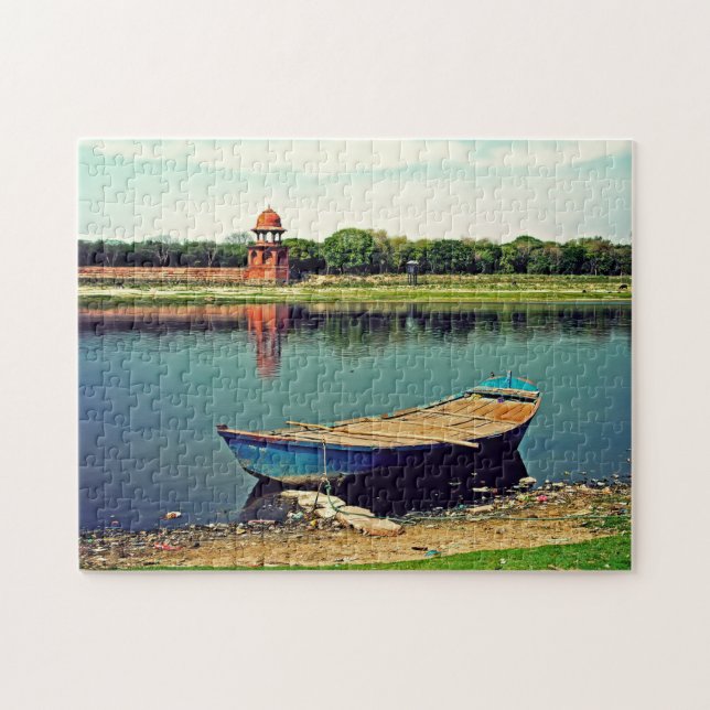 Quebra-cabeça Rio Jamuna Yamuna Agra Índia. (Horizontal)
