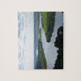 Quebra-cabeça Rio Nemunas em Vilkija, LITUÂNIA.