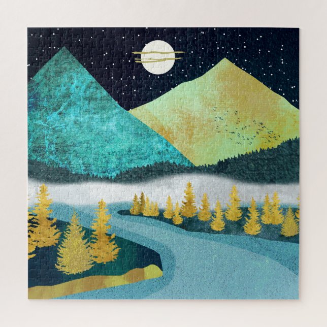 Quebra-cabeça Rio ouro (Vertical)