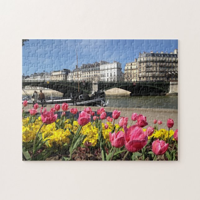 Quebra-cabeça Rio Sena Paris. (Horizontal)