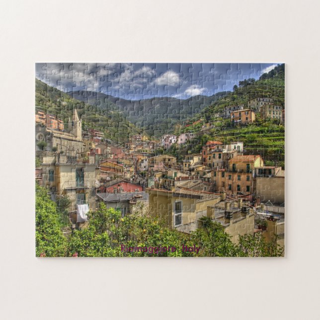 Quebra-cabeça Riomaggiore. Viagem Itália (Horizontal)