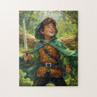 Quebra-cabeça Robin Hood retratado como uma criança
