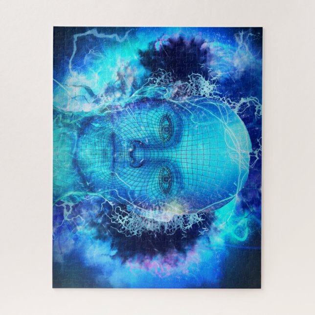 Quebra-cabeça Robô Android Futurista (Vertical)