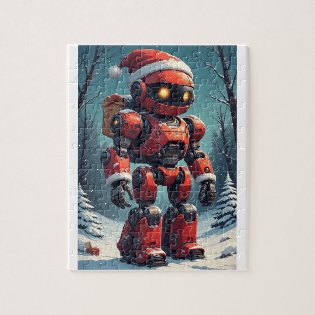 Quebra-cabeça Robô de Natal (Vertical)