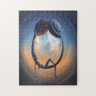 Quebra-cabeça Robô ouvindo música dos fones de ouvido