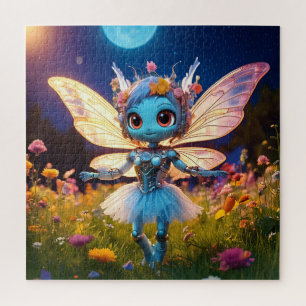 Quebra-cabeça Robô Pixie Bailarina Dançando nos Flores Silvestre