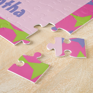 Quebra-cabeça Robô Retro Personalizado, Rosa, Roxo e Verde