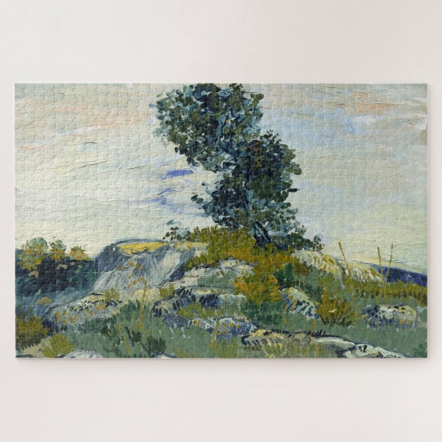 Quebra-cabeça Rochas com Carvalho, Pintura a Óleo de Van Gogh (Horizontal)