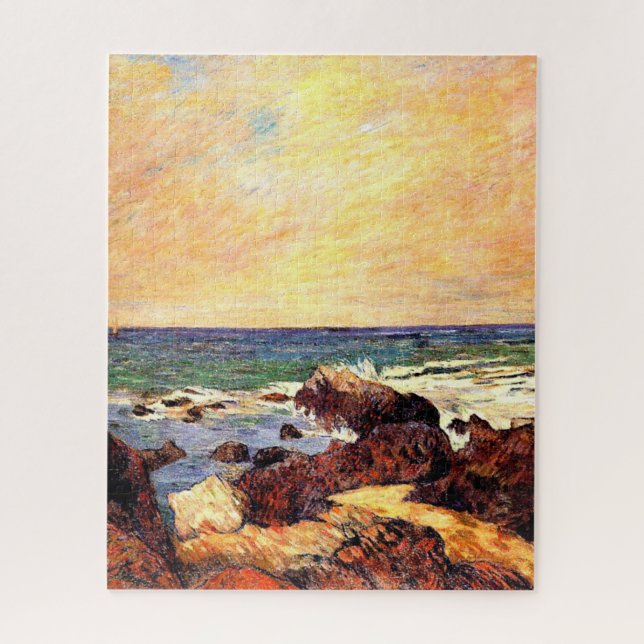 Quebra-cabeça Rochas e Mar por Paul Gauguin, (Vertical)