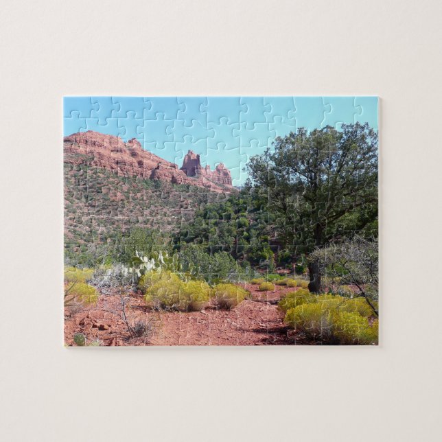 Quebra-cabeça Rochas Vermelhas e Cactos II em Sedona Arizona (Horizontal)