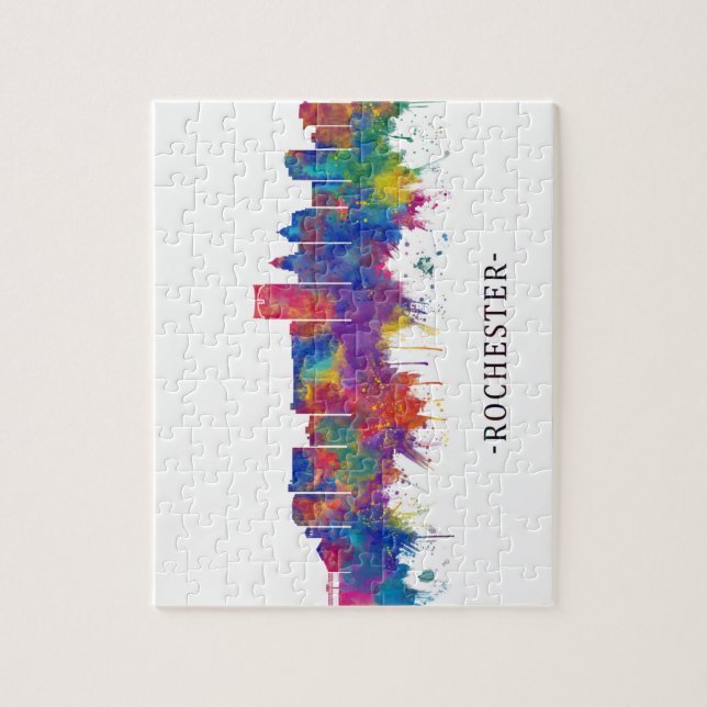 Quebra-cabeça Rochester Minnesota Skyline (Vertical)