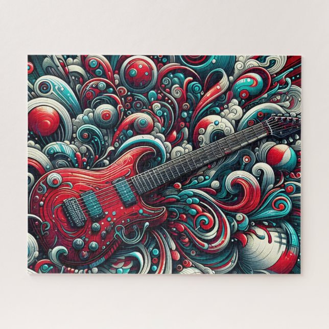 Quebra-cabeça Rock Music Guitar (Horizontal)