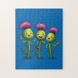 Quebra-cabeça Rock N Thistles Scottish Festival Flowers