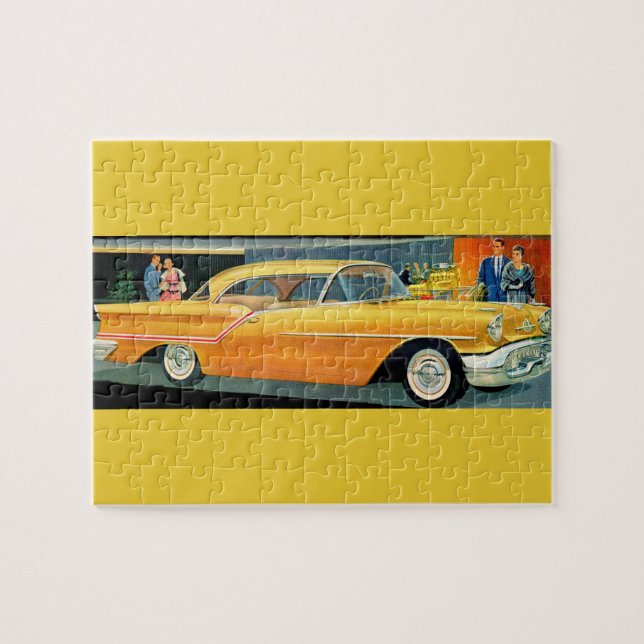 Quebra-cabeça Rocket 88 Oldsmobile dourado dos anos 50 (Horizontal)