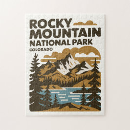 Quebra-cabeça Rocky Mountain National Park Colorado Vintage Art