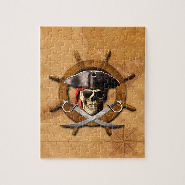 Quebra-cabeça Roda alegre do pirata de Roger (Vertical)