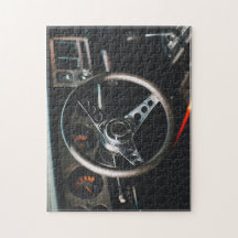 Roda Direção de Carro Clássico Vintage Interior