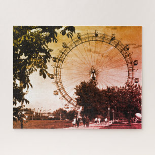 Quebra-cabeça Roda gigante Vintage Austria Viena Prater
