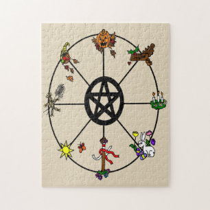 Quebra-cabeça Roda pagã de Wicca do ano
