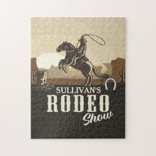Quebra-cabeça Rodeio do Cowboy Roundup Personalizado