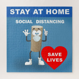 Quebra-cabeça Rolamento de Papel de Banheiro Vazio com Primeira 