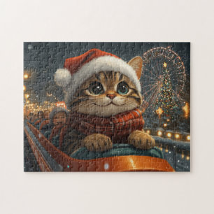 Quebra-cabeça Rolo Compressor de Gato de Bengala Natal
