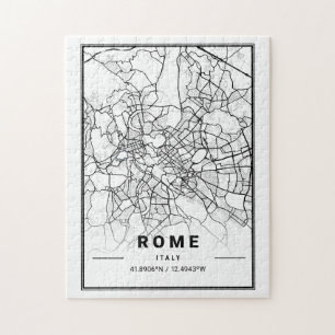 Quebra-cabeça Roma Itália Europa Cidade Mapa da Arte Moderna Mi