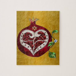 Quebra-cabeça Romã Judaica Coração Hanukkah Rosh Hashanah