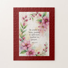 Quebra-cabeça Romans 12:12 Custom Bible Verse