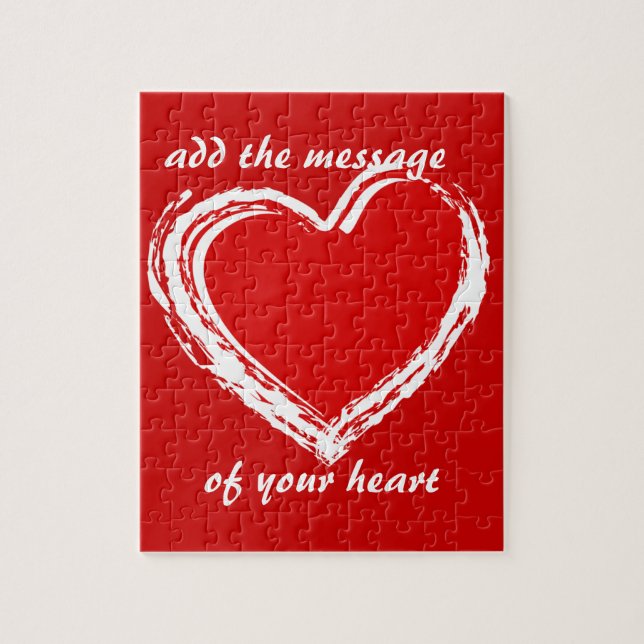 quebra-cabeça romântico do coração (Vertical)