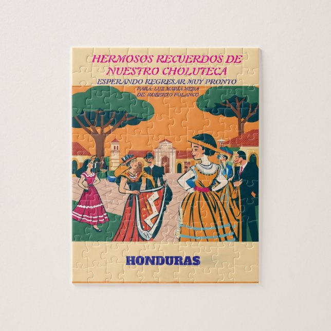 Quebra-cabeça Rompecabezas  Honduras CHOLUTECA Retro poster (Vertical)