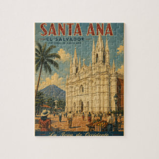 Quebra-cabeça Rompecabezas  Santa Ana, El Salvador  Retro poster