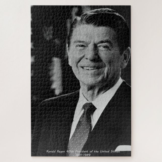 Quebra-cabeça Ronald Reagn 40º Presidente dos Estados Unidos J (Vertical)
