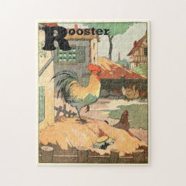 Quebra-cabeça Rooster Animal Alphabet