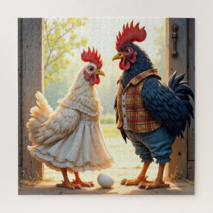 Quebra-cabeça Rooster e Hen Humor